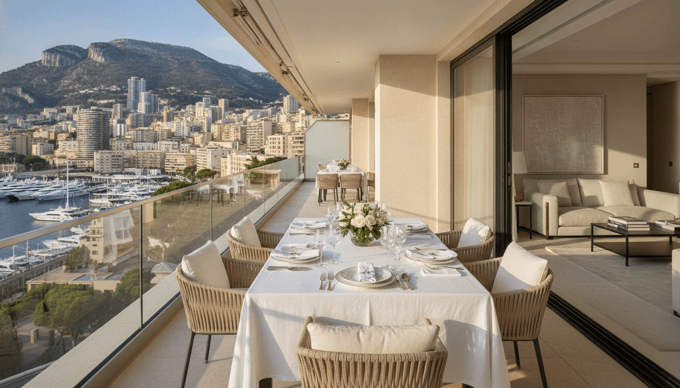 Monaco Grand Prix 2026 rental apartment terrace prepared for guests